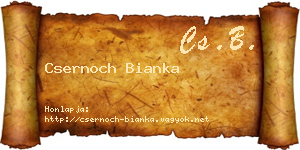 Csernoch Bianka névjegykártya