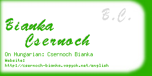 bianka csernoch business card